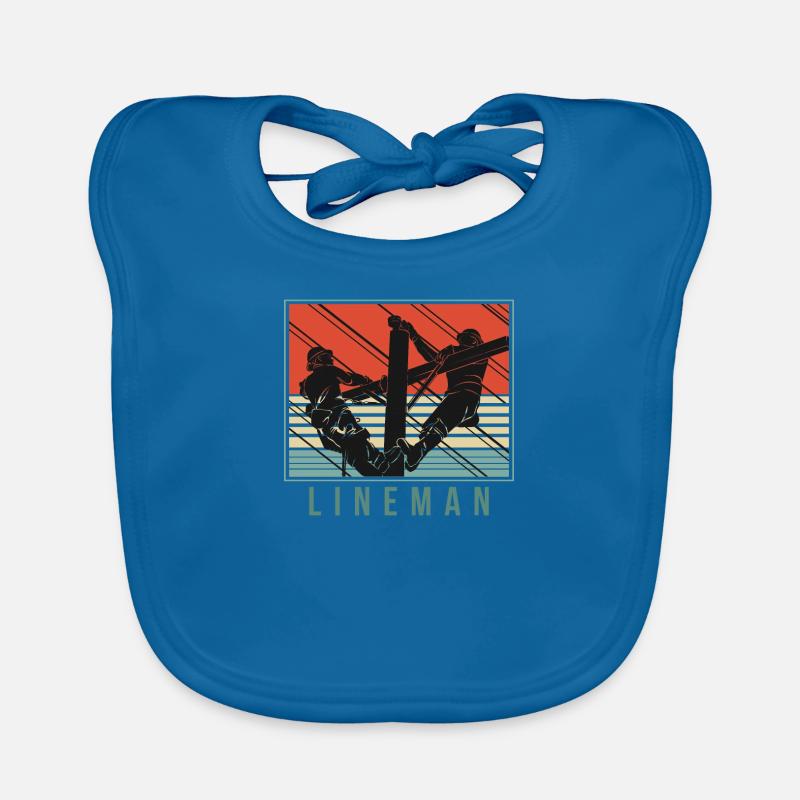 Leitungsmonteur Monteur Elektriker Freileitung Baby Bio-Lätzchen