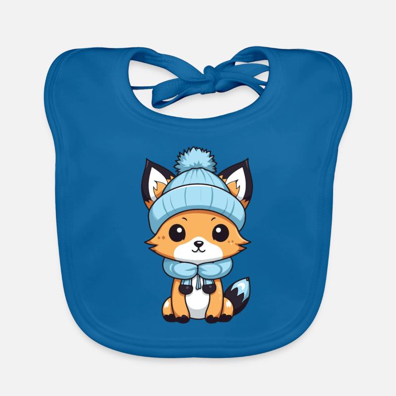 Fox Winter Comic Organic Baby Bibs