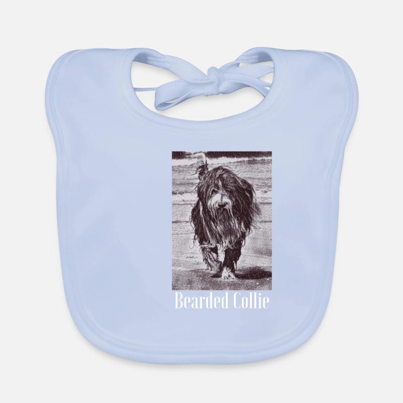 Bearded Collie Baby Bio-Lätzchen