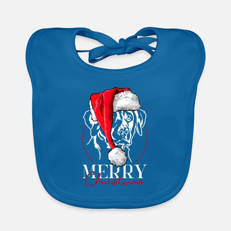 Santa Labrador Retriever Merry Christmas Wilsigns Baby Bio-Lätzchen