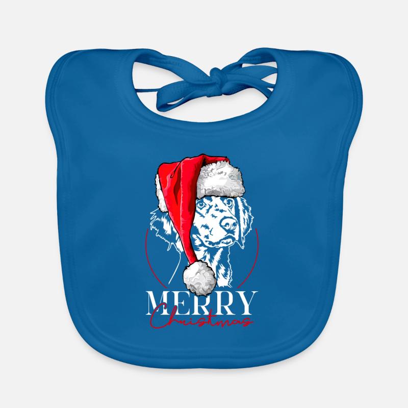 Santa Weimaraner Langhaar Merry Christmas Wilsigns Baby Bio-Lätzchen