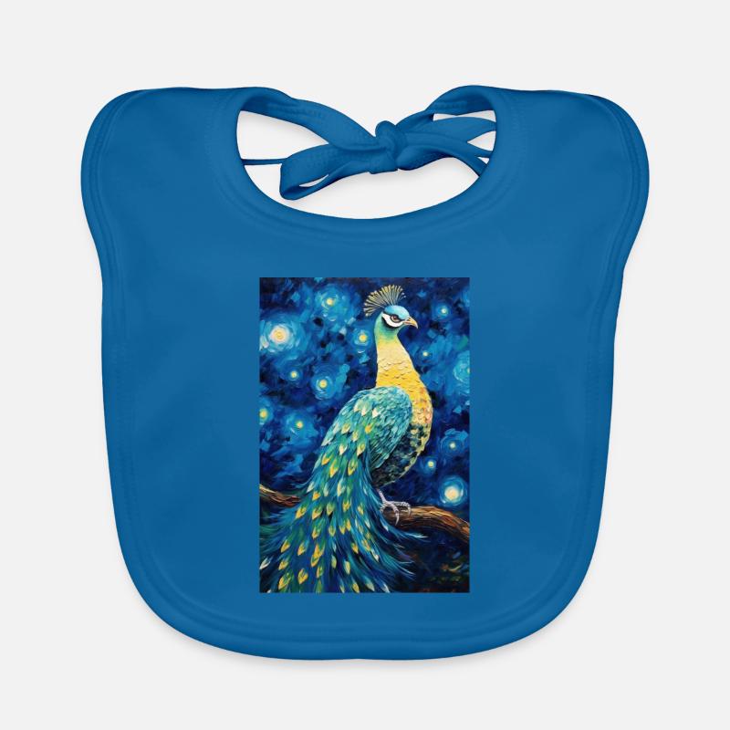Peacock Organic Baby Bibs