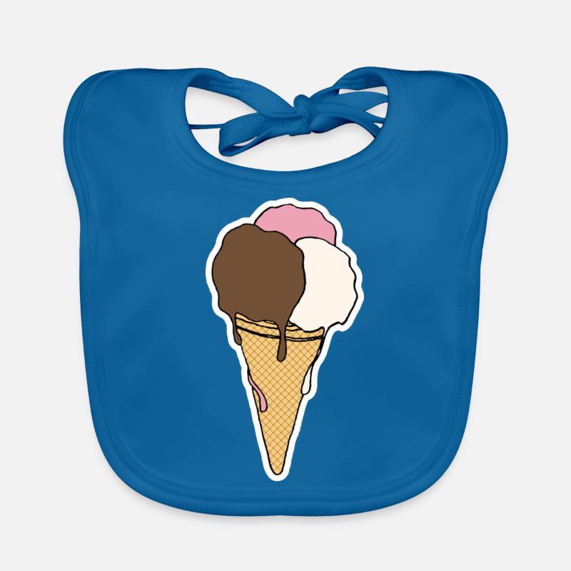 Eis - Baby Bio-Lätzchen - Pfauenblau