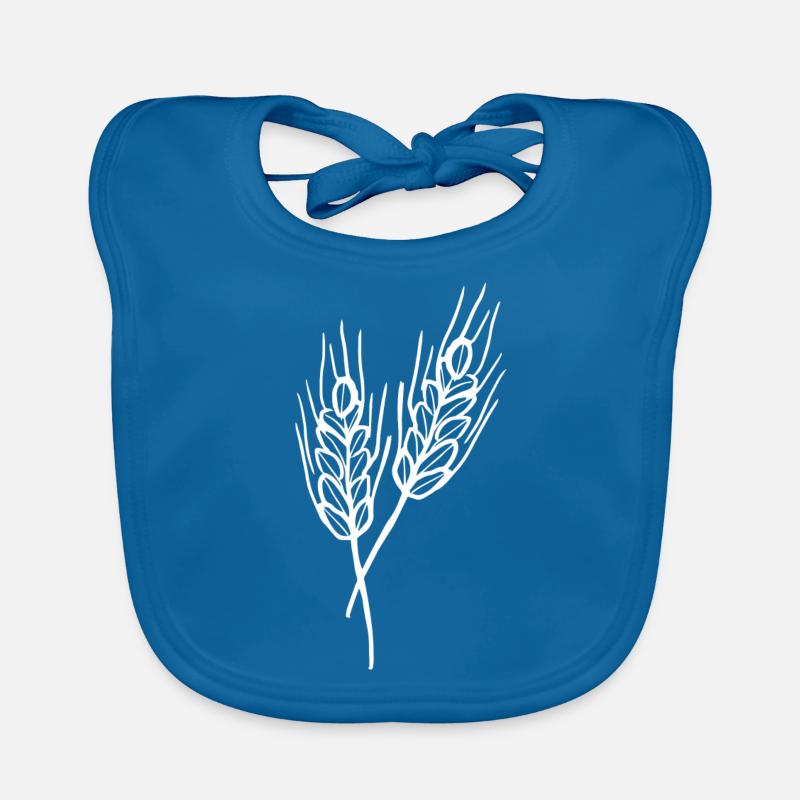 Weizen Illustration Brotbäcker Geschenkidee Baby Bio-Lätzchen