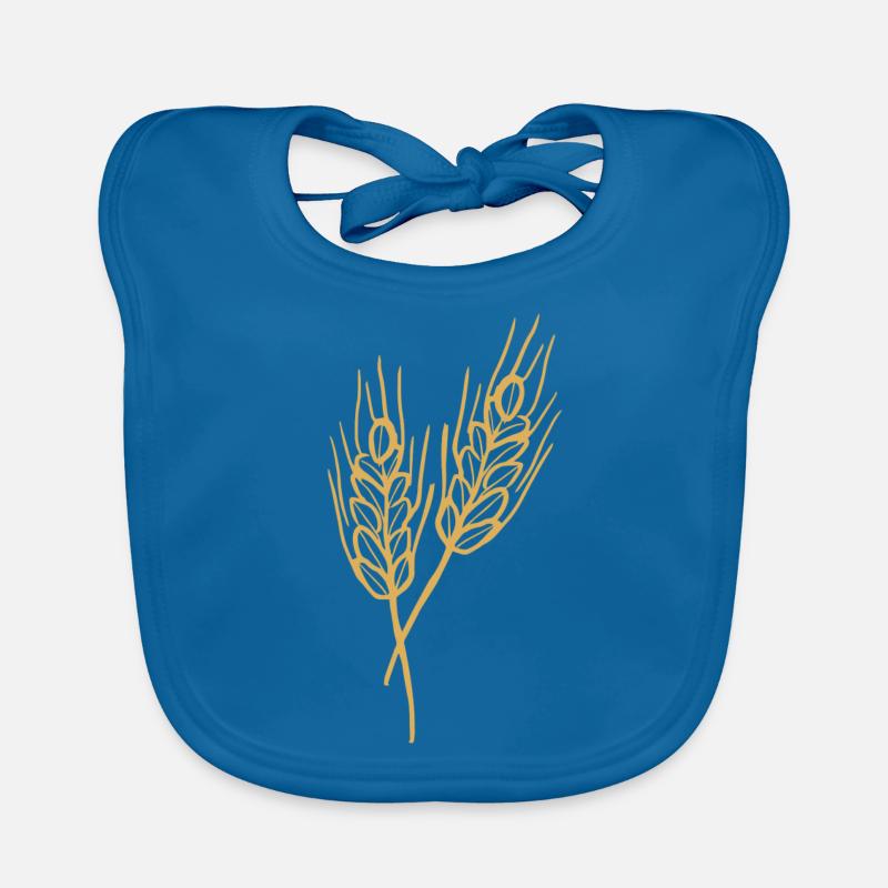 Weizen Illustration Brotbäcker Geschenkidee Baby Bio-Lätzchen