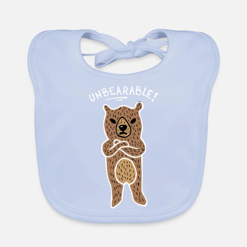 Ours insupportable (Blanc) Bavoir bio Bébé