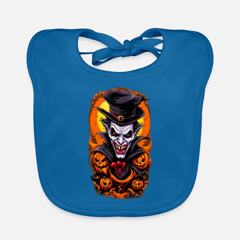 Vampir - Baby Bio-Lätzchen - Pfauenblau