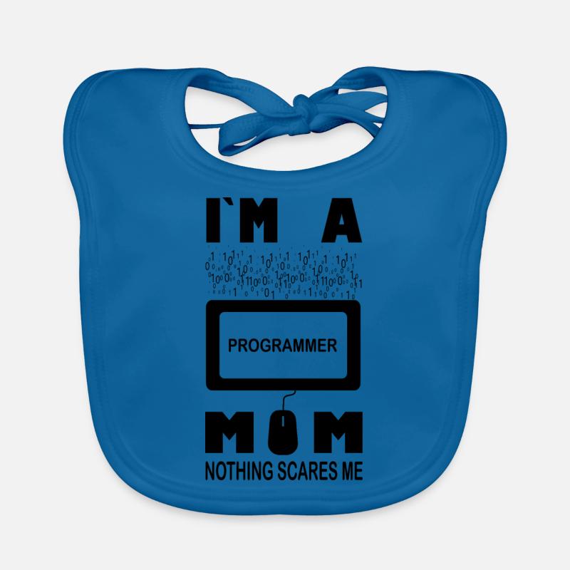 Je suis une maman programmeuse Rien ne me fait peur Bavoir bio Bébé