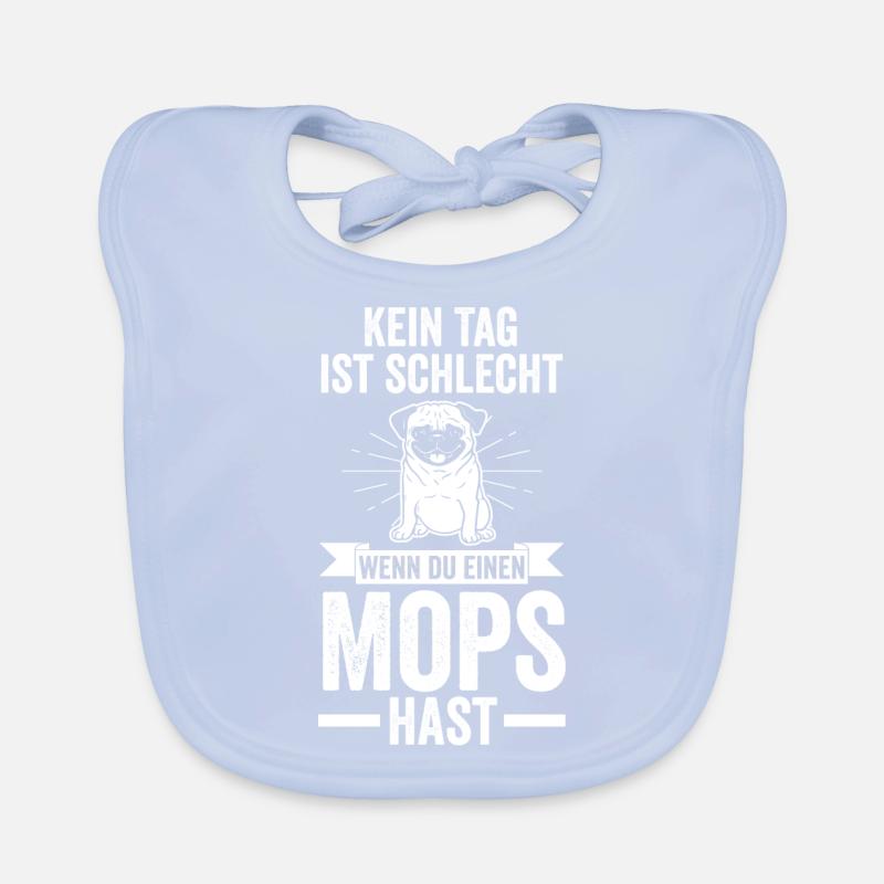 Hund Mops Baby Bio-Lätzchen