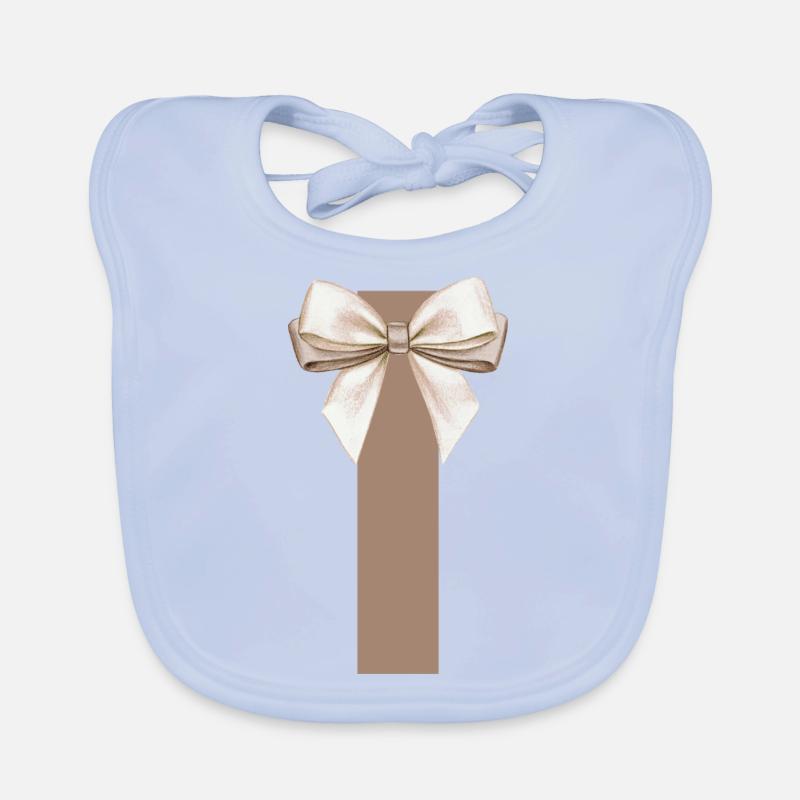 Letter I Knot Organic Baby Bibs