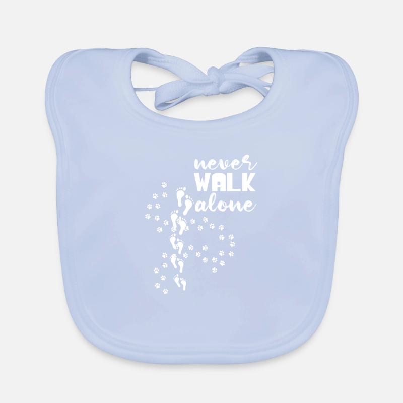 Never Walk Alone with a Dog Organic Baby Bibs
