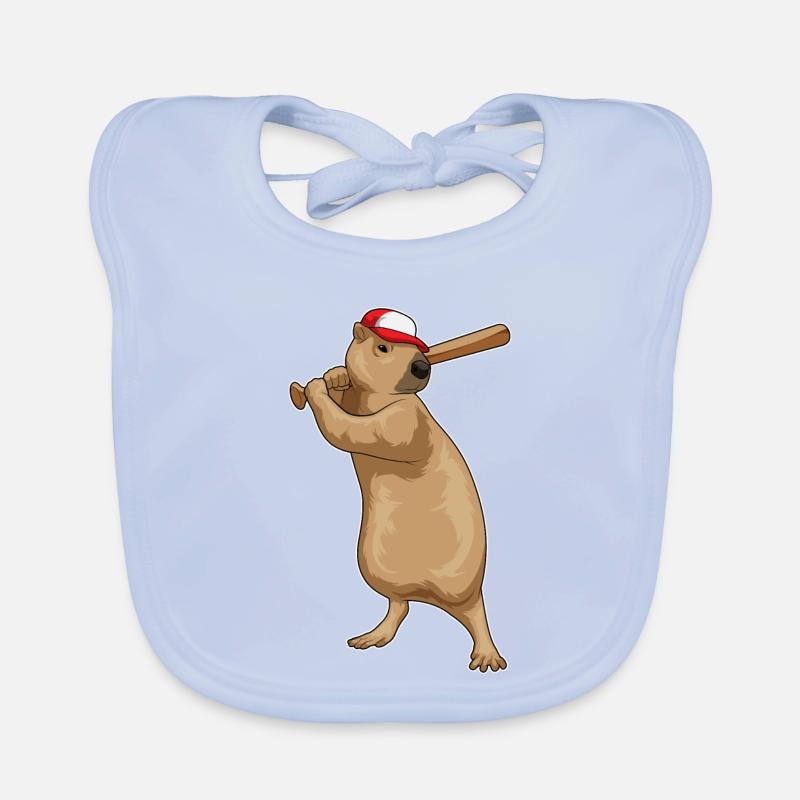 Batte de baseball Capybara Bavoir bio Bébé