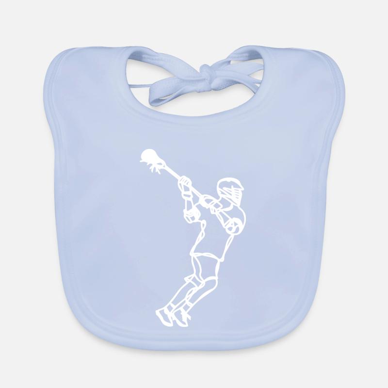 Lacrosse Professional Drawing Organic Baby Bibs