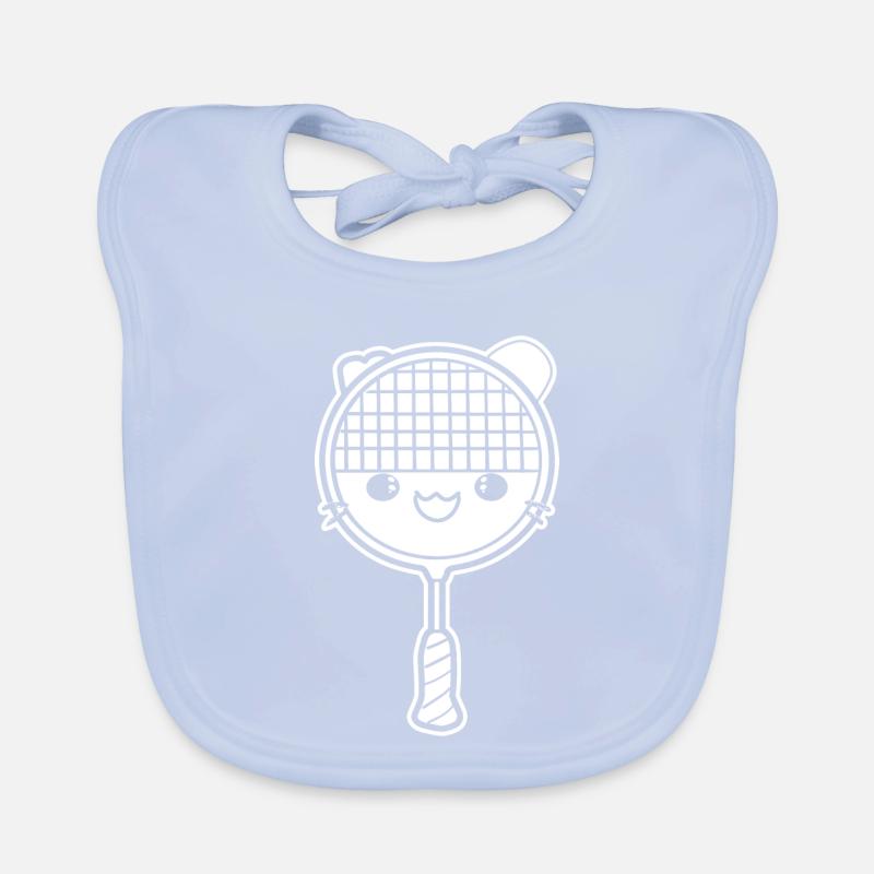Badmintonschläger Comic Stil Baby Bio-Lätzchen