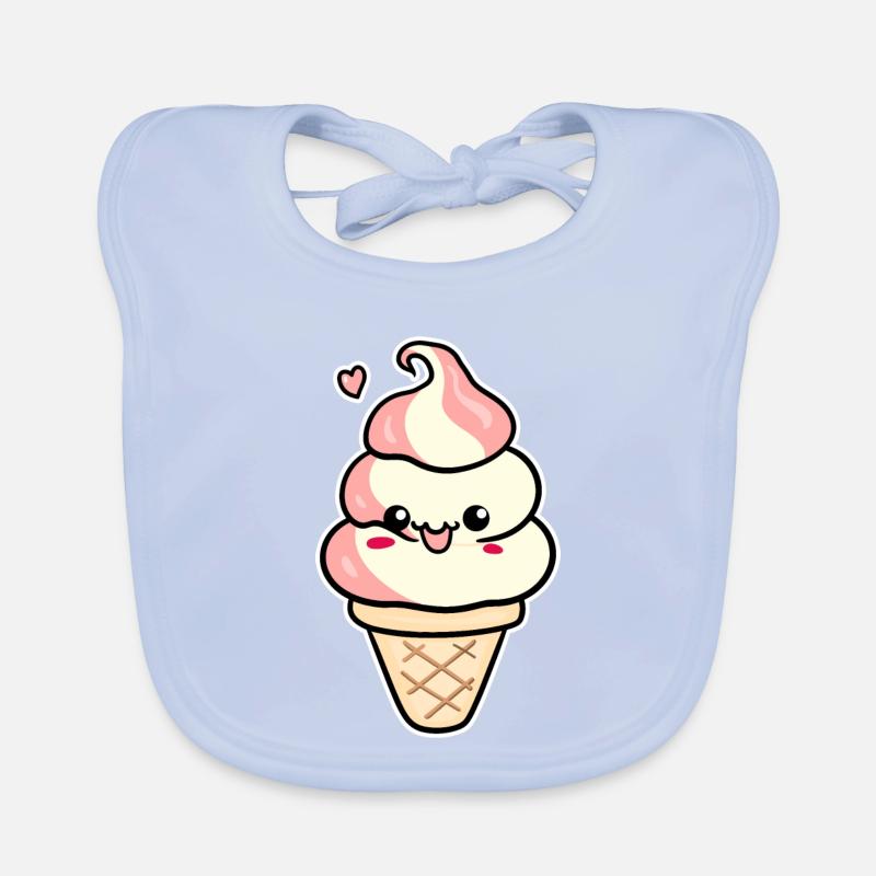 Cartoon Eiscreme Baby Bio-Lätzchen