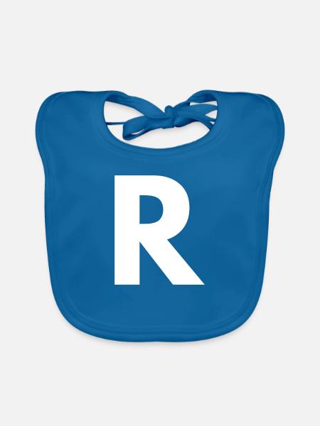 R - Organic Baby Bibs - peacock-blue - Front