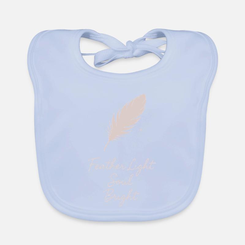 Feather And Dream Boho Festival Spiritual Pattern Organic Baby Bibs