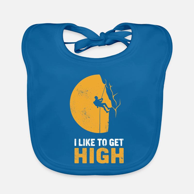 Moonlight Climber Silhouette Organic Baby Bibs