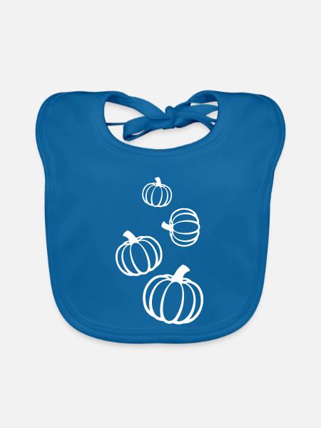 Kürbis Symbol - Baby Bio-Lätzchen - Pfauenblau