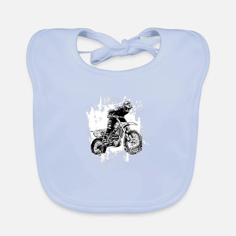 Motocross Design Enduro / Gift Idea Organic Baby Bibs