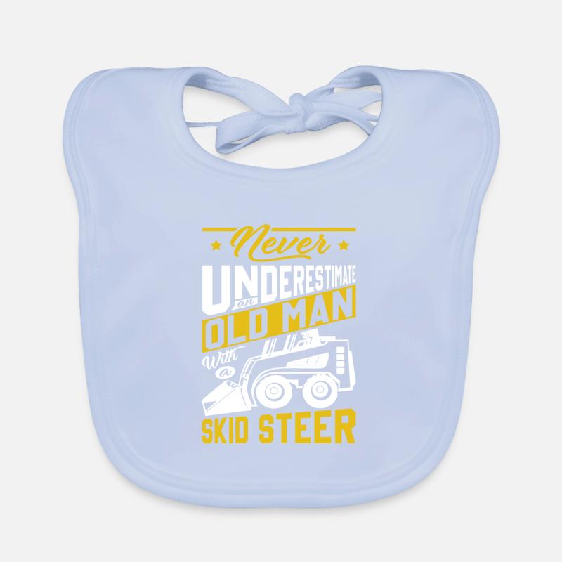 Funny Skid Steer Operator Organic Baby Bibs