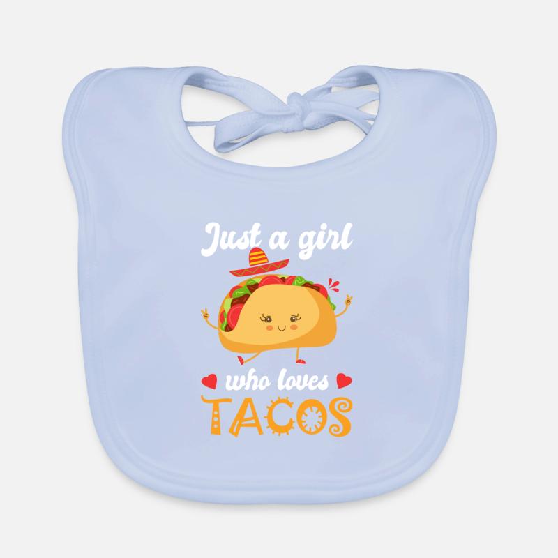Mädchen, das Tacos liebt Humor Mädchen Taco Baby Bio-Lätzchen