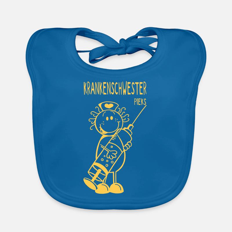 Krankenschwester mit Spritze - Geschenk Baby Bio-Lätzchen