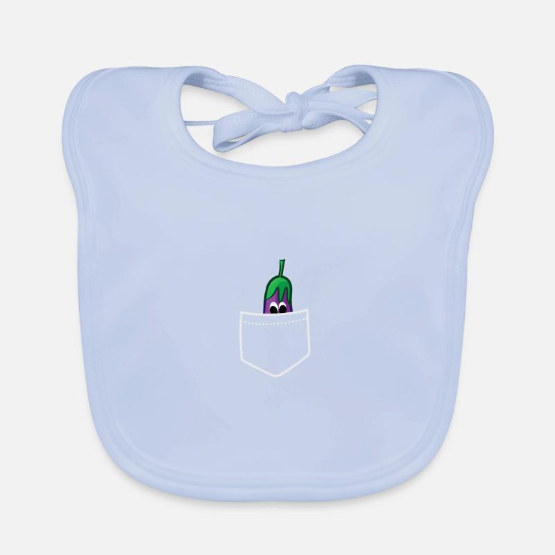 pocket eggplant gift idea Organic Baby Bibs