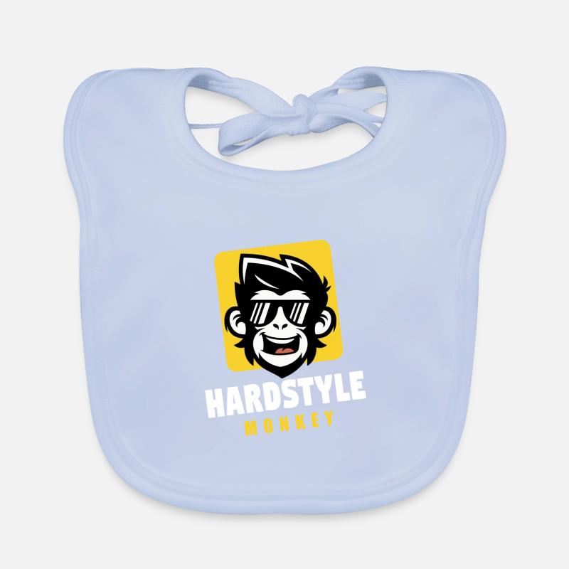 Hardstyle monkey Organic Baby Bibs