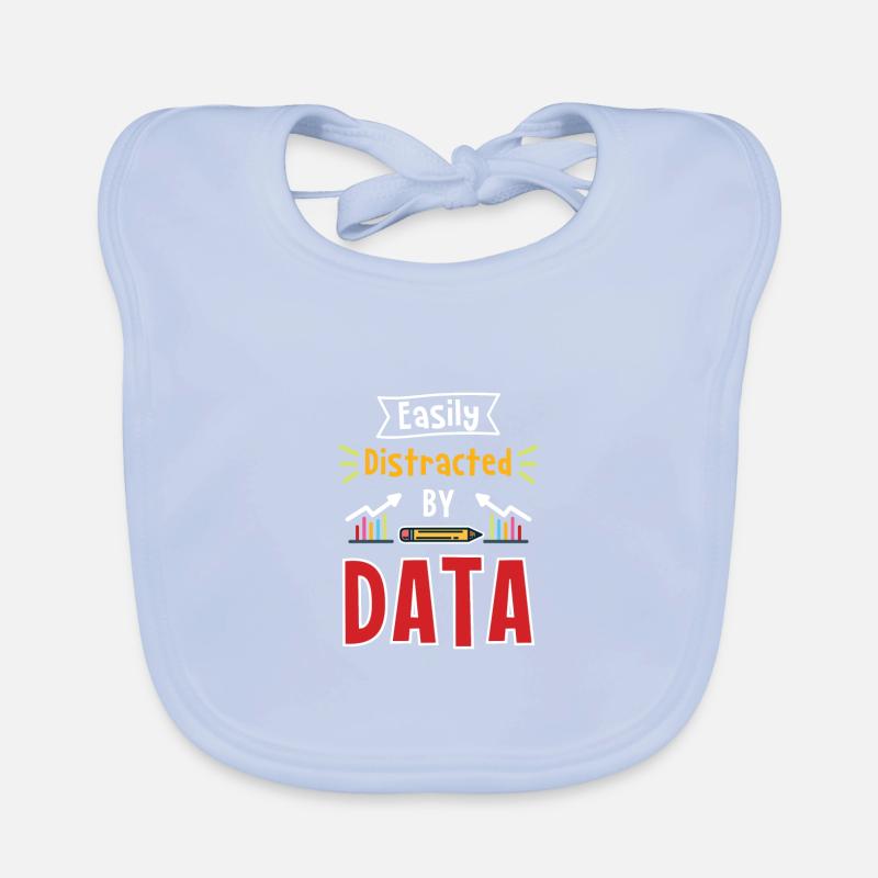 Easily Distracted By Data Für Daten Analytiker Baby Bio-Lätzchen