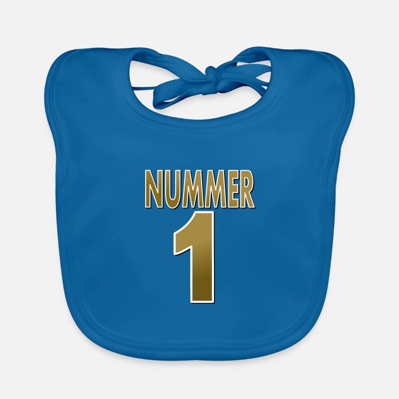 Nummer eins Nummer 1 Number one Zahl eins Geschenk Baby Bio-Lätzchen