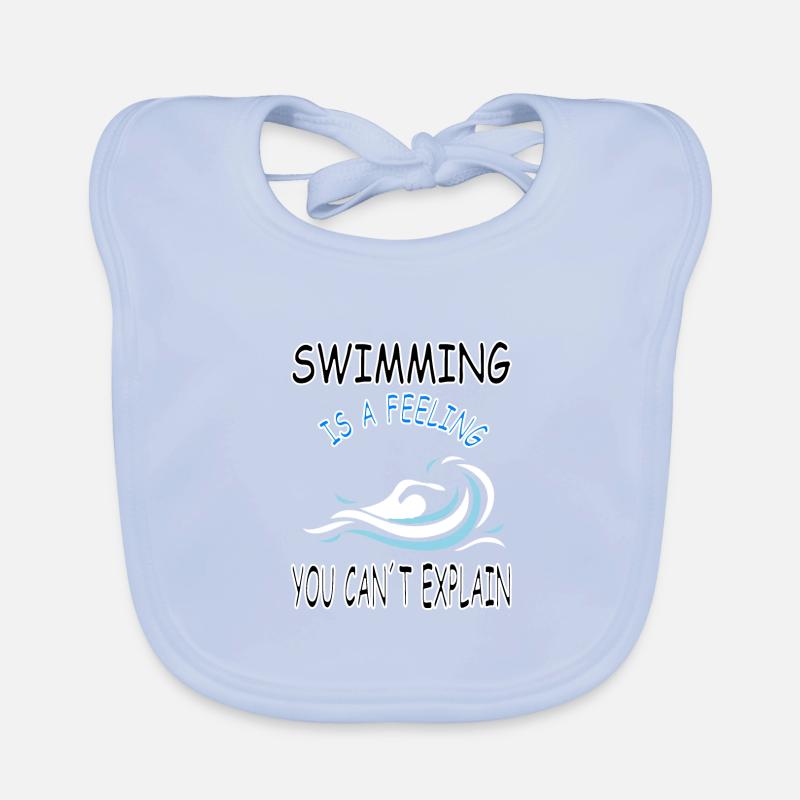 schwimmen Schwimmer seepferdchen tauchen Geschenk Baby Bio-Lätzchen