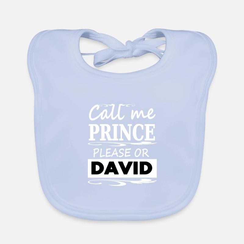 Ich heiße David ich bin David Prinz David Geschenk Baby Bio-Lätzchen