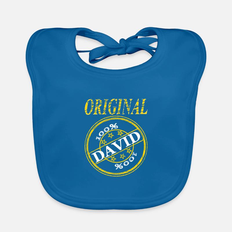 Ich heiße David Original David Vorname David gift Baby Bio-Lätzchen