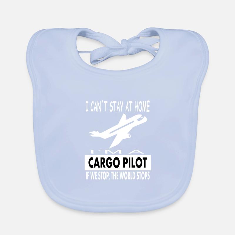 Ich bin Cargopilot Spruch stolzer Pilot Geschenk Baby Bio-Lätzchen