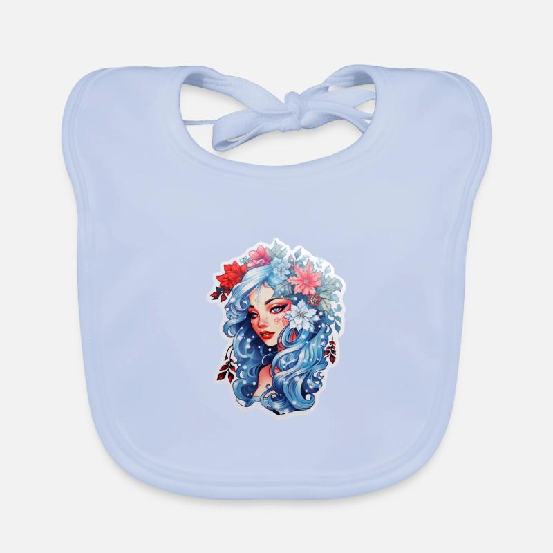 Fille d’hiver Bavoir bio Bébé