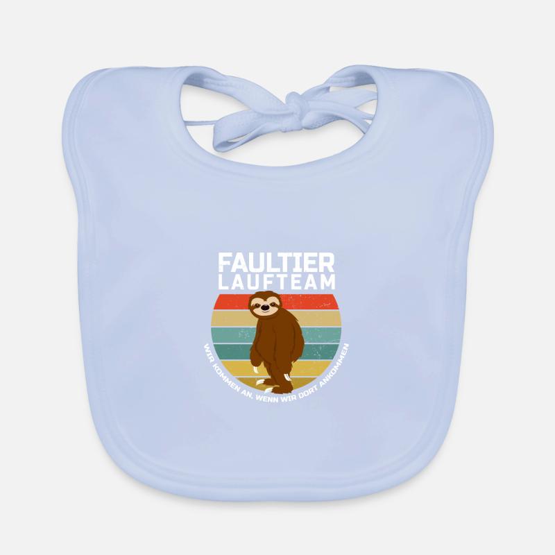 Faultier Lauf Team! Baby Bio-Lätzchen