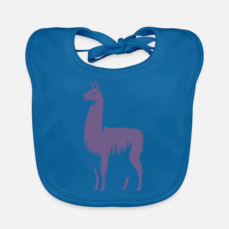Llama Silhouette Organic Baby Bibs