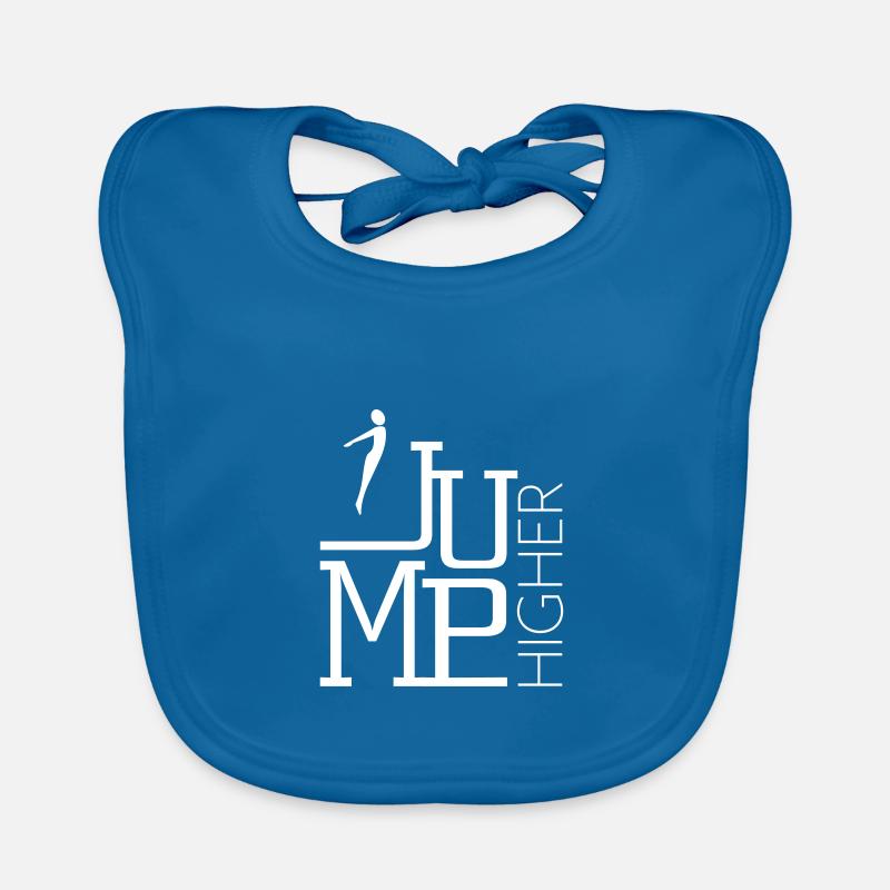 Jump Higher - Jumping Trampoline Jumping Organic Baby Bibs