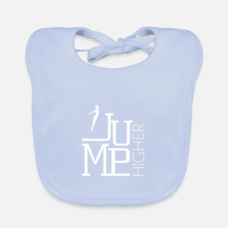 Jump Higher – Jumping Trampolin Springen Baby Bio-Lätzchen