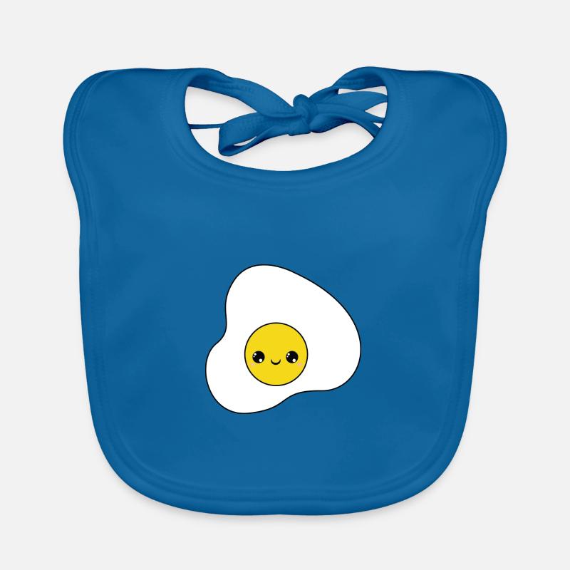 cute egg sunny side up, sweet fried egg Organic Baby Bibs