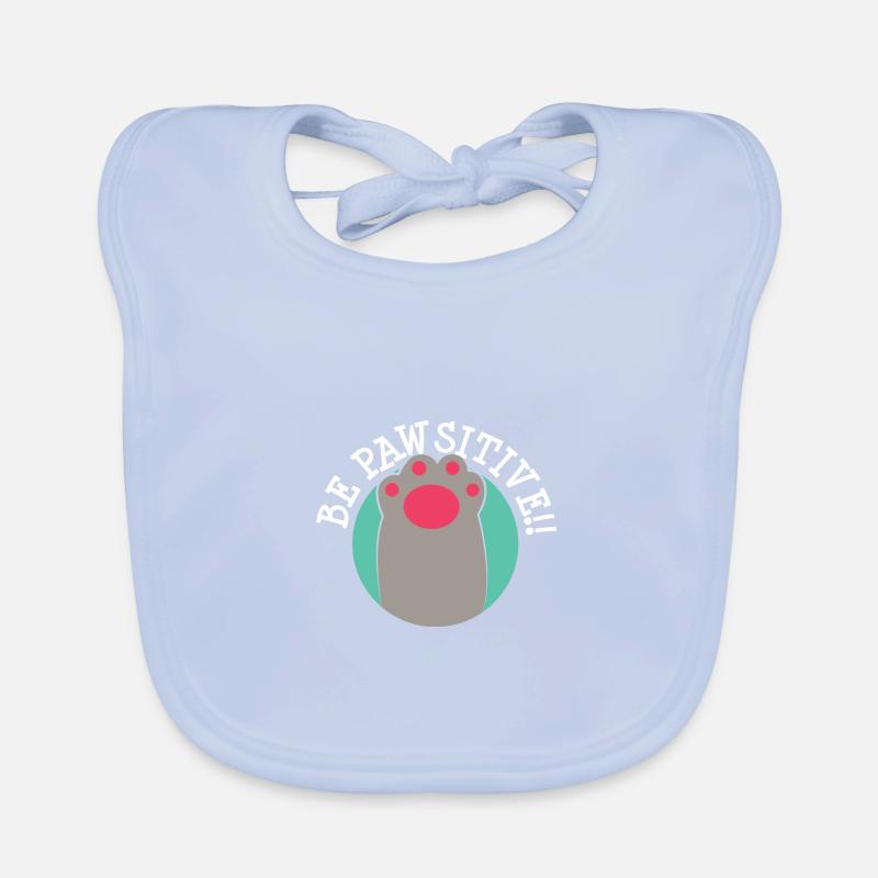 be pawsitive ! cute funny cat paw, süß katze pfote Baby Bio-Lätzchen
