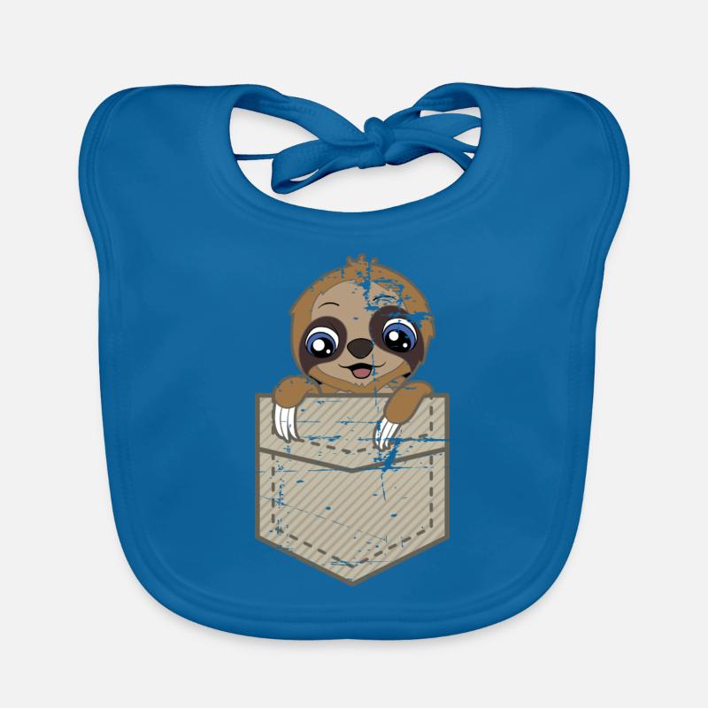 Cute sloth gift sloth Organic Baby Bibs