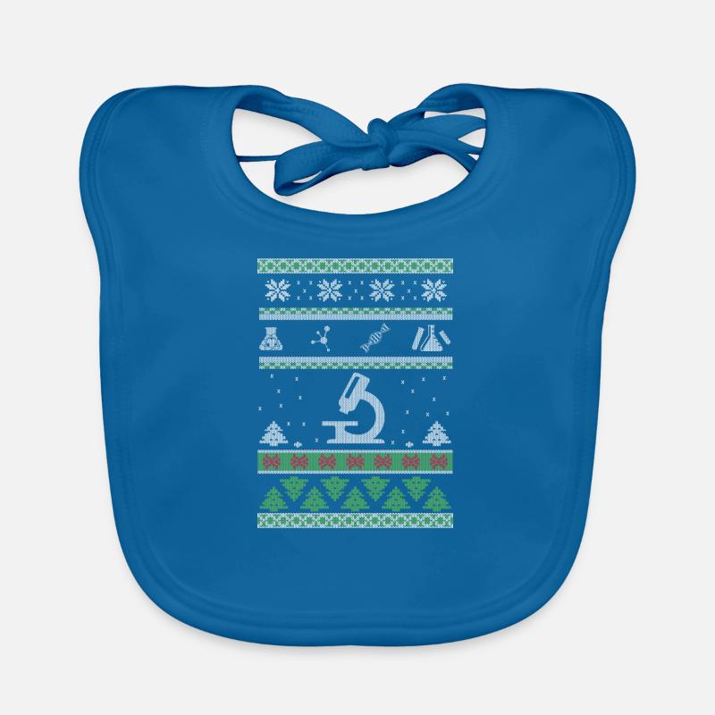 Chemie Labor Science Geschenk · Ugly Christmas Baby Bio-Lätzchen
