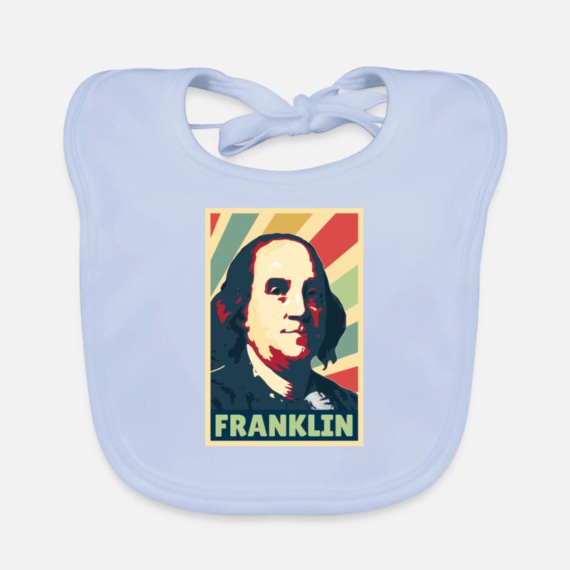 Benjamin Franklin Vintage Farben Baby Bio-Lätzchen