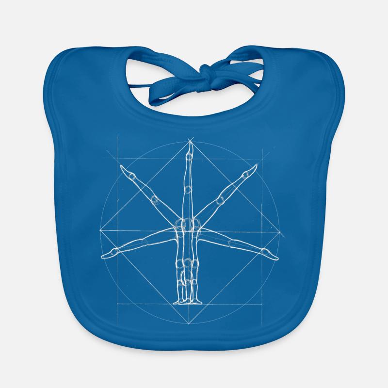 Acrobat virtuvian man handstand gift Organic Baby Bibs