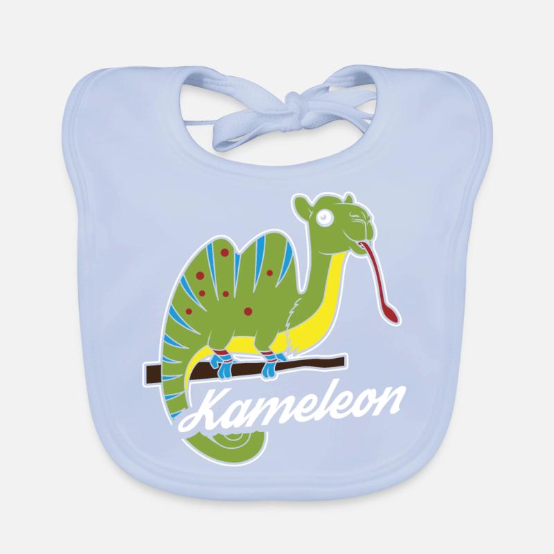 Chamäleons, Leguan oder Kameleon Tierliebe Baby Bio-Lätzchen