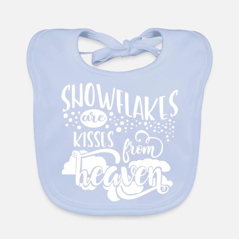 Schneeflocken Baby Bio-Lätzchen