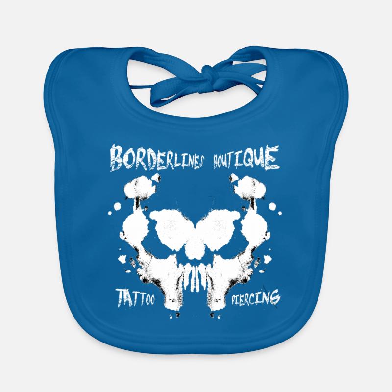 Borderlines Boutique - Tattoo Piercing - Bavoir bio Bébé - bleu paon