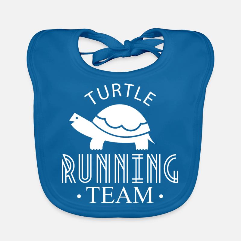 Turtle Running Team Runner Jogging Running Jogger Organic Baby Bibs